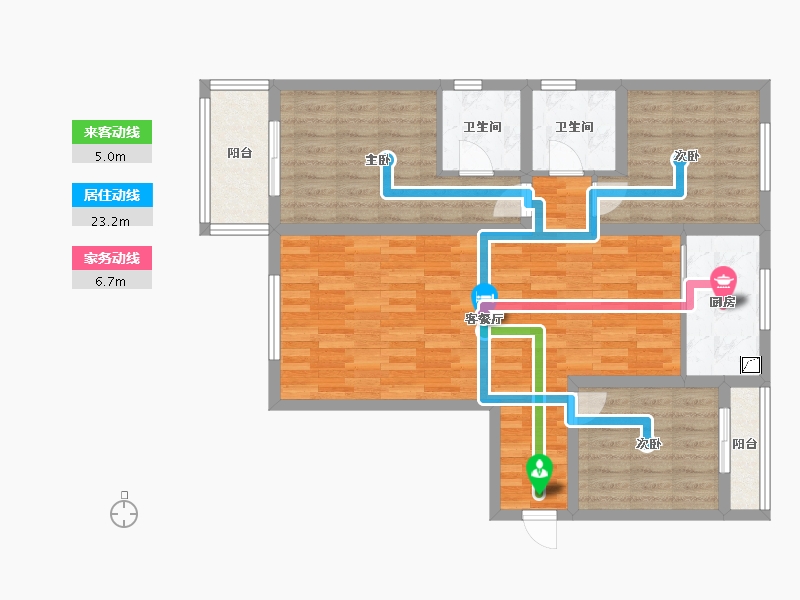 山西省-晋中市-德元府-104.00-户型库-动静线