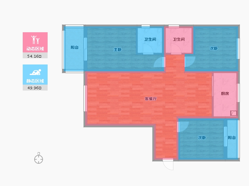 山西省-晋中市-德元府-104.00-户型库-动静分区