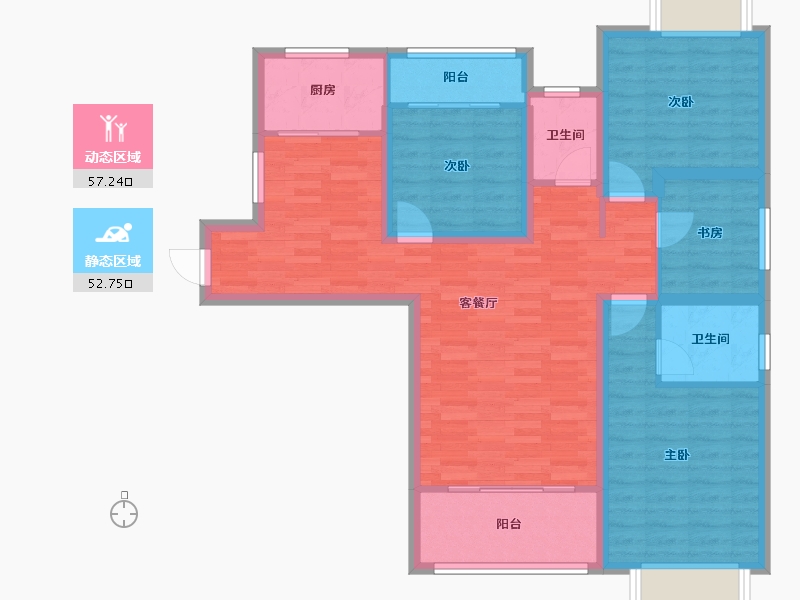 福建省-漳州市-海西如意城-117.80-户型库-动静分区