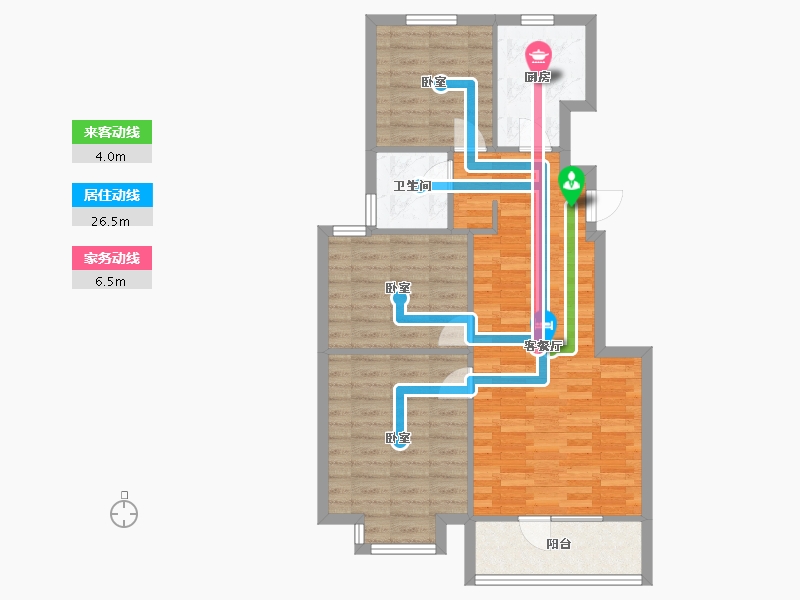 山东省-青岛市-天泰城-以琳美地-80.53-户型库-动静线