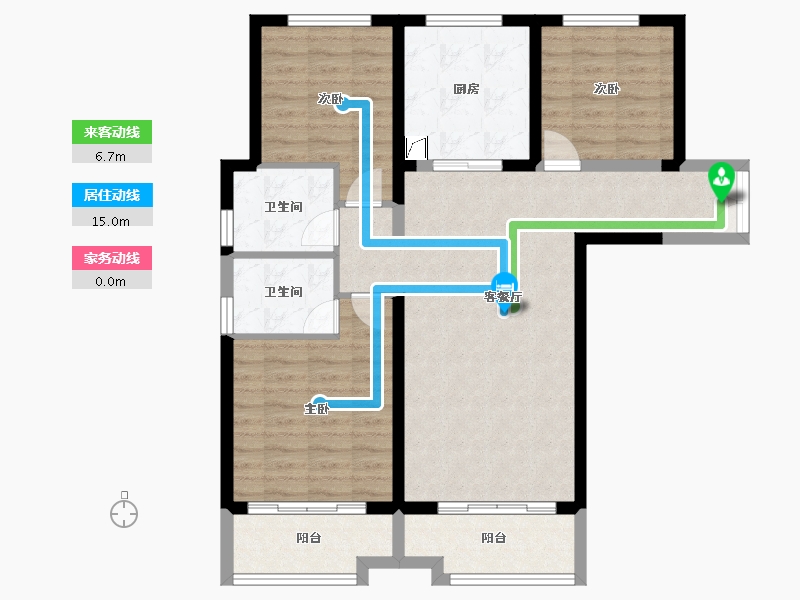 甘肃省-兰州市-金城中心-104.00-户型库-动静线