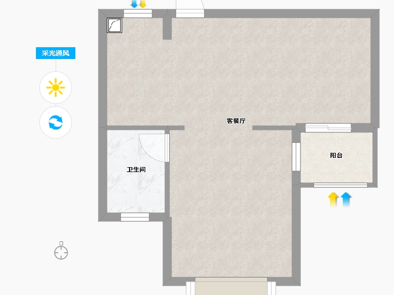 浙江省-杭州市-融创森与海之城-59.00-户型库-采光通风