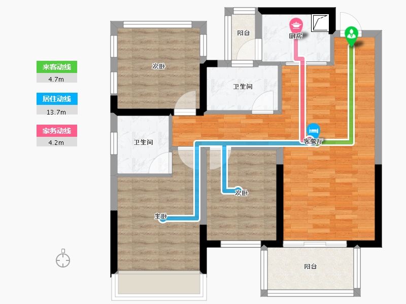 广西壮族自治区-南宁市-檀府印象-80.00-户型库-动静线