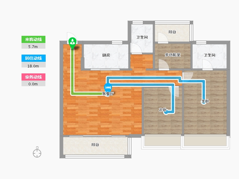 江苏省-苏州市-碧桂园云栖隐山-89.00-户型库-动静线