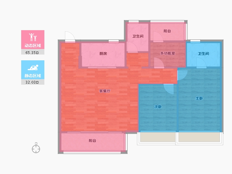 江苏省-苏州市-碧桂园云栖隐山-89.00-户型库-动静分区