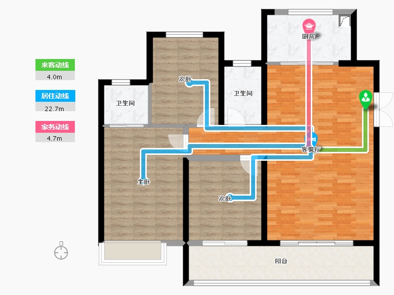 河南省-洛阳市-东方今典 东方府-106.96-户型库-动静线