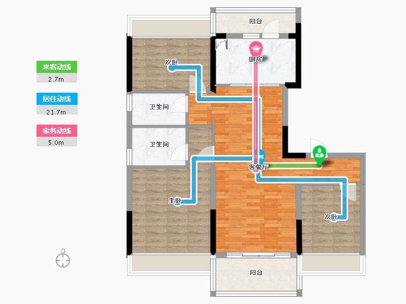 广西壮族自治区-河池市-河池碧桂园-91.00-户型库-动静线