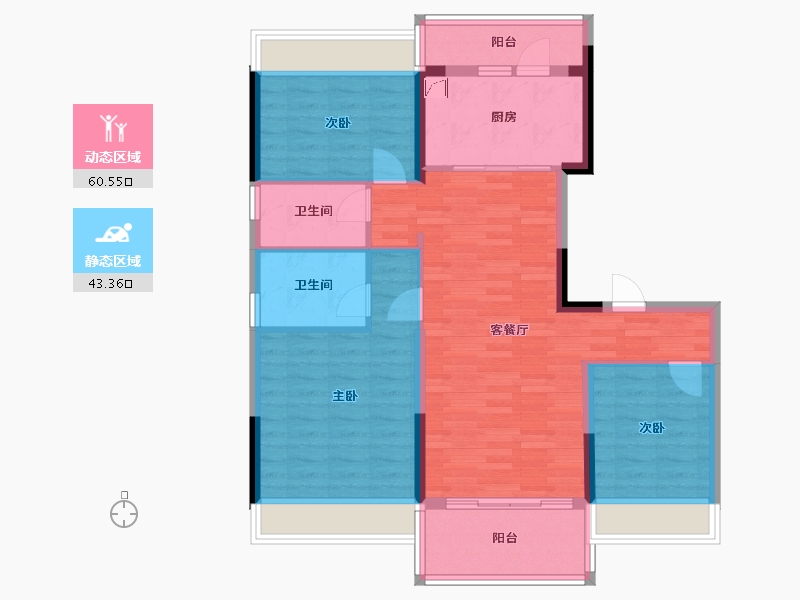 广西壮族自治区-河池市-河池碧桂园-91.00-户型库-动静分区