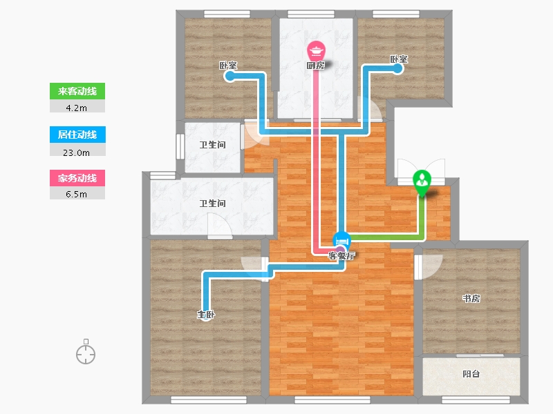 江苏省-苏州市-江上雅苑-118.32-户型库-动静线