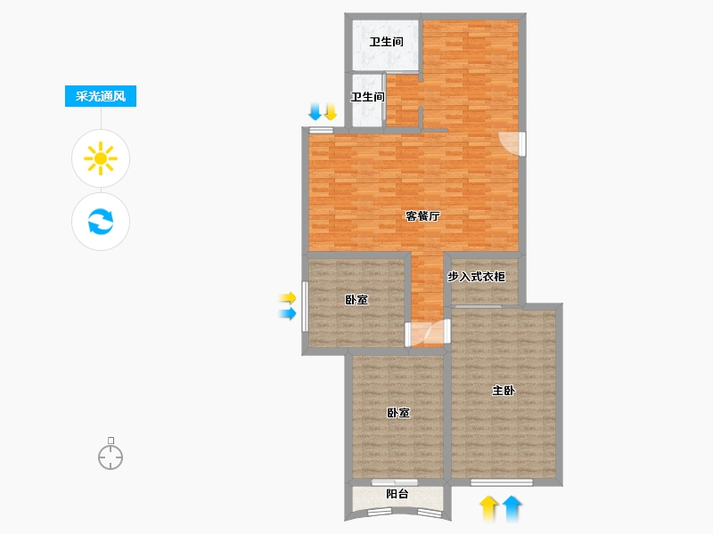 河南省-郑州市-泰和苑-122.00-户型库-采光通风