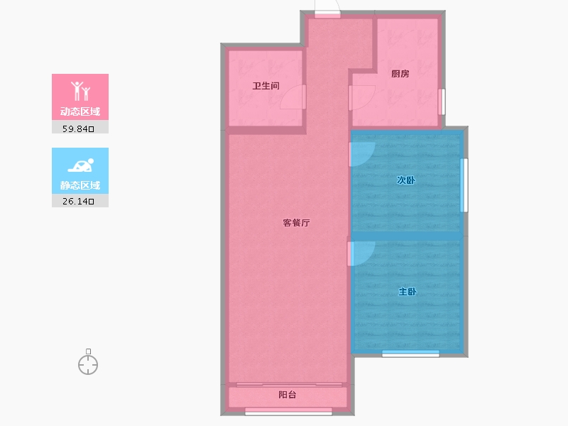 北京-北京市-看丹回迁房-77.50-户型库-动静分区