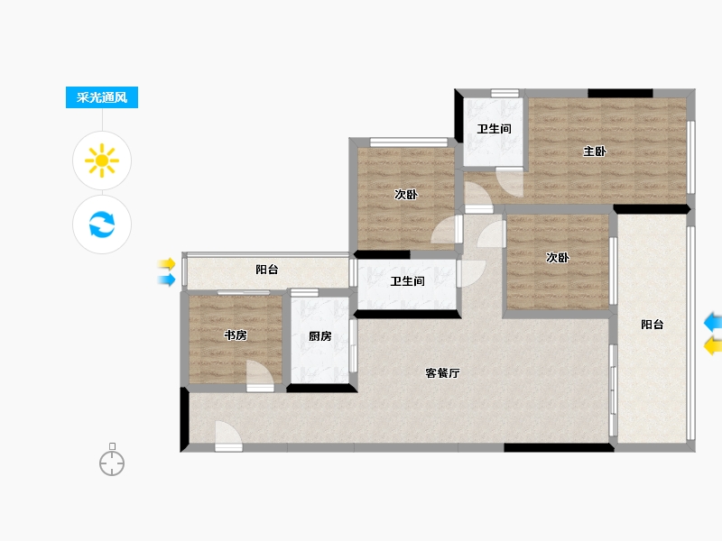 广西壮族自治区-河池市-都安天润府-77.76-户型库-采光通风