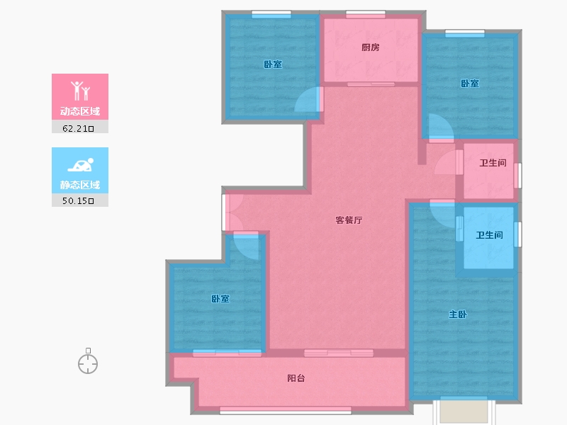 山东省-潍坊市-恒信绿城百合小区-116.00-户型库-动静分区