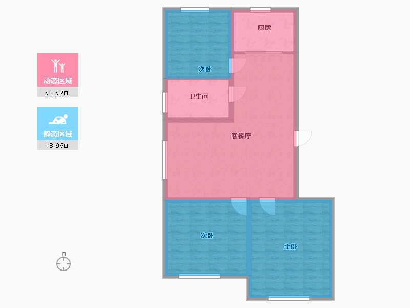 内蒙古自治区-赤峰市-学府幸福院-92.00-户型库-动静分区