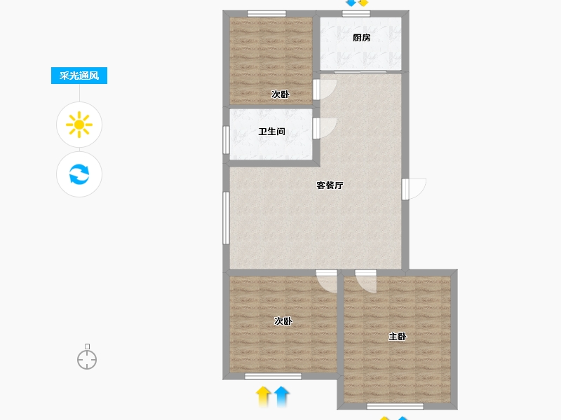 内蒙古自治区-赤峰市-学府幸福院-92.00-户型库-采光通风