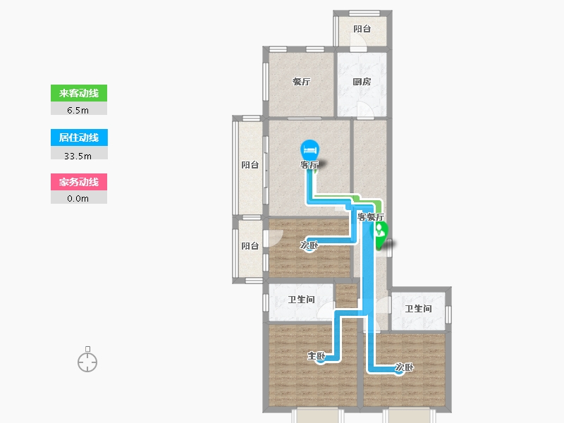 北京-北京市-加州水郡西区-115.25-户型库-动静线