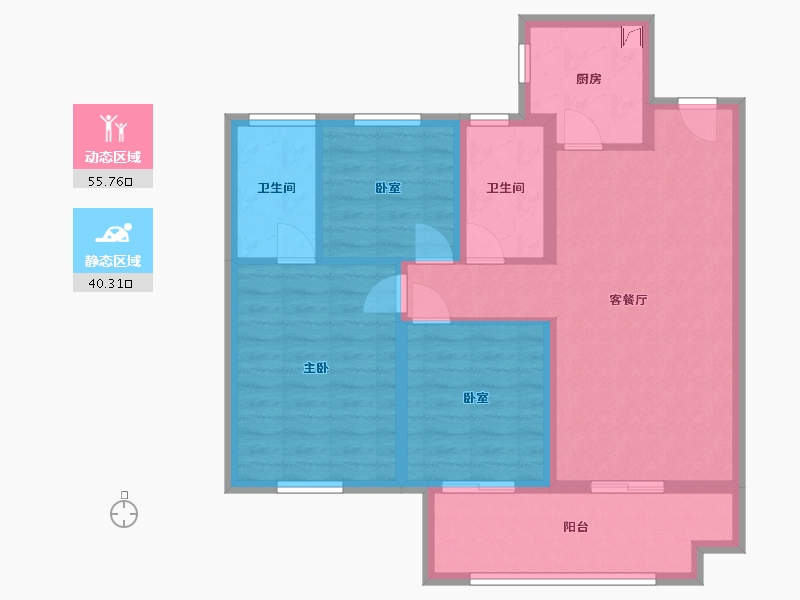 山东省-临沂市-星河城盛府-85.00-户型库-动静分区