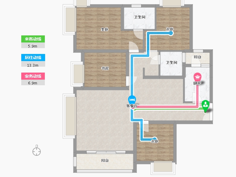 四川省-成都市-天府公园未来城-121.01-户型库-动静线