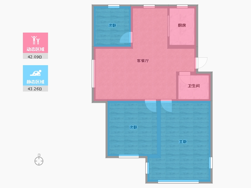 山东省-临沂市-檀都润园-96.00-户型库-动静分区