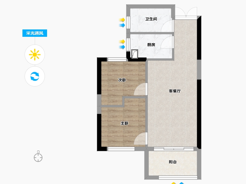 福建省-宁德市-中融誉府-50.00-户型库-采光通风