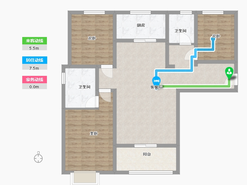 陕西省-宝鸡市-恒源华府-100.00-户型库-动静线