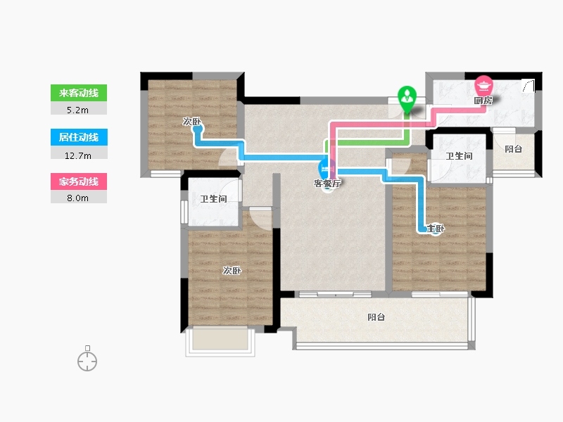 四川省-成都市-人居柏荟城-94.00-户型库-动静线