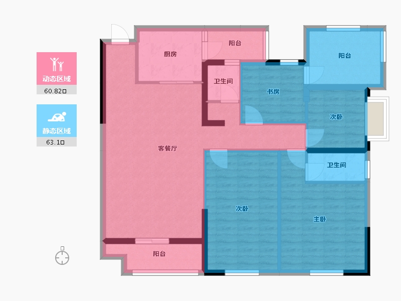 广西壮族自治区-南宁市-区直机关第一幼儿园宿舍区-114.00-户型库-动静分区