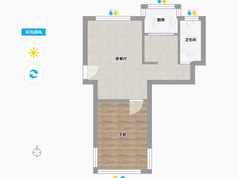 上海-上海市-天宝恬苑-60.00-户型库-采光通风