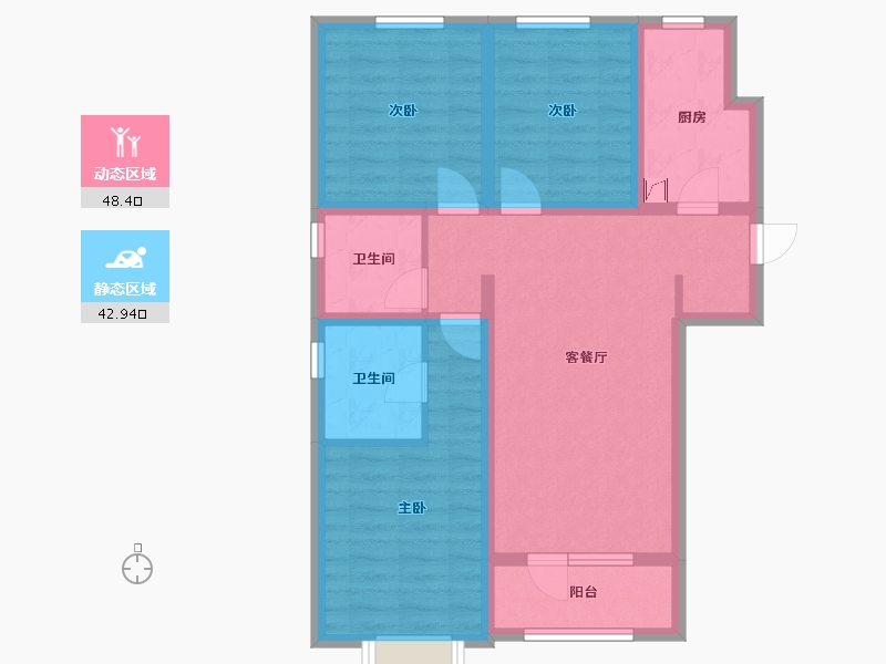 河北省-邢台市-紫御澜庭-92.00-户型库-动静分区