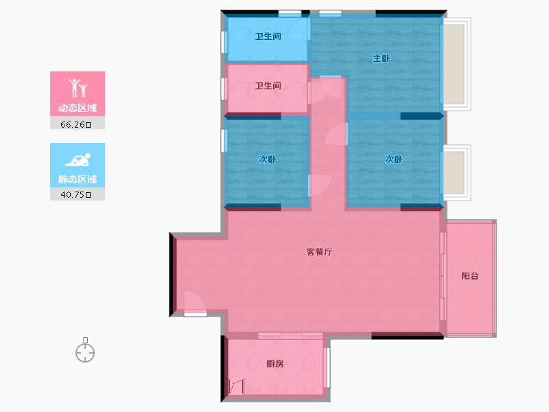 四川省-泸州市-酒城中心-126.00-户型库-动静分区