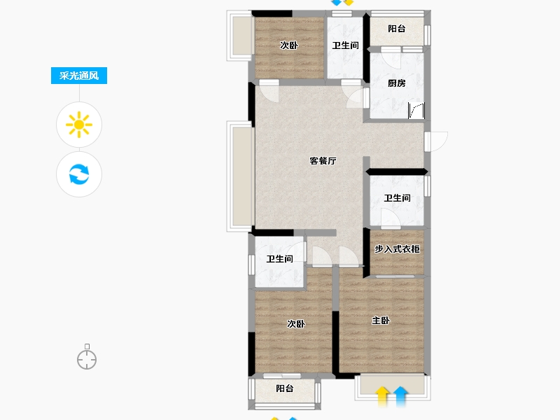 贵州省-贵阳市-耀晟-99.00-户型库-采光通风