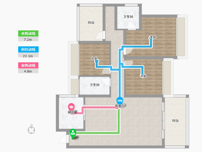 广东省-惠州市-天铭公馆-115.20-户型库-动静线