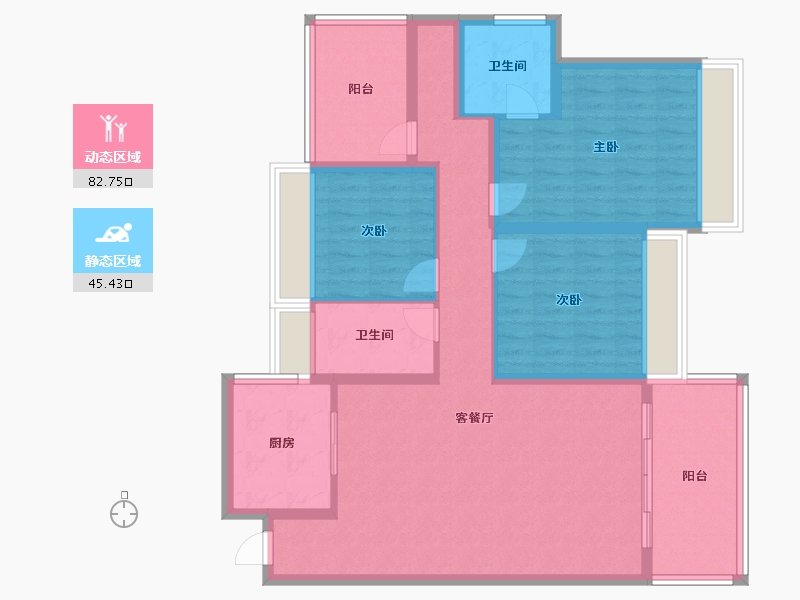 广东省-惠州市-天铭公馆-115.20-户型库-动静分区