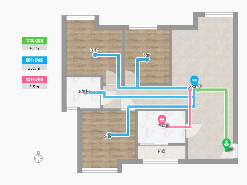 四川省-成都市-富临·理宫-65.00-户型库-动静线