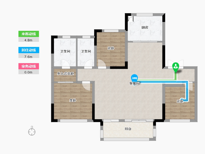 河南省-驻马店市-皇家阑台-138.00-户型库-动静线