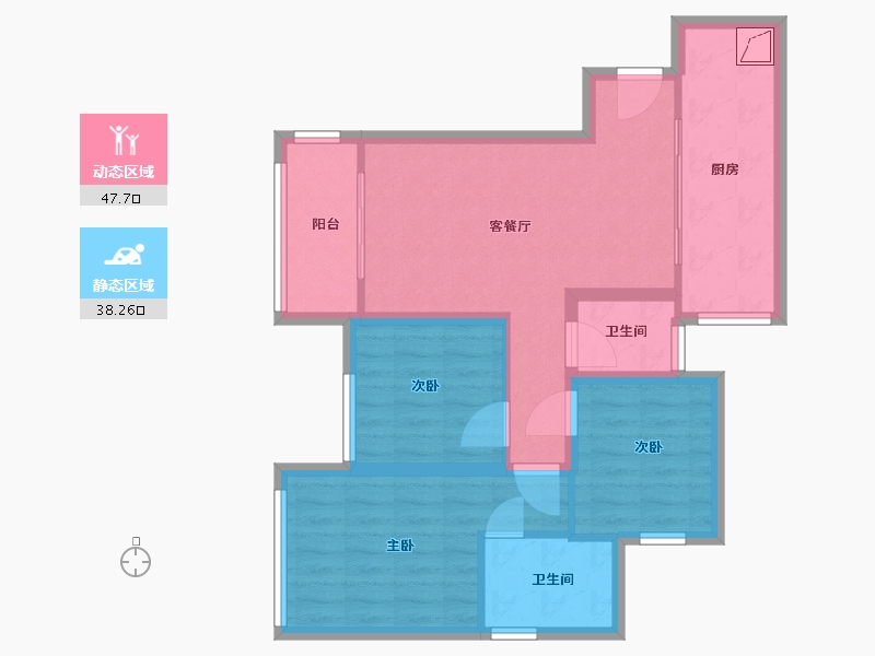 四川省-成都市-华润-76.00-户型库-动静分区