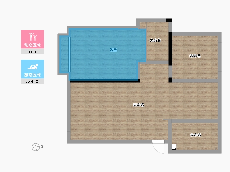 湖南省-株洲市-建工新桂广场-新桂公馆-76.67-户型库-动静分区