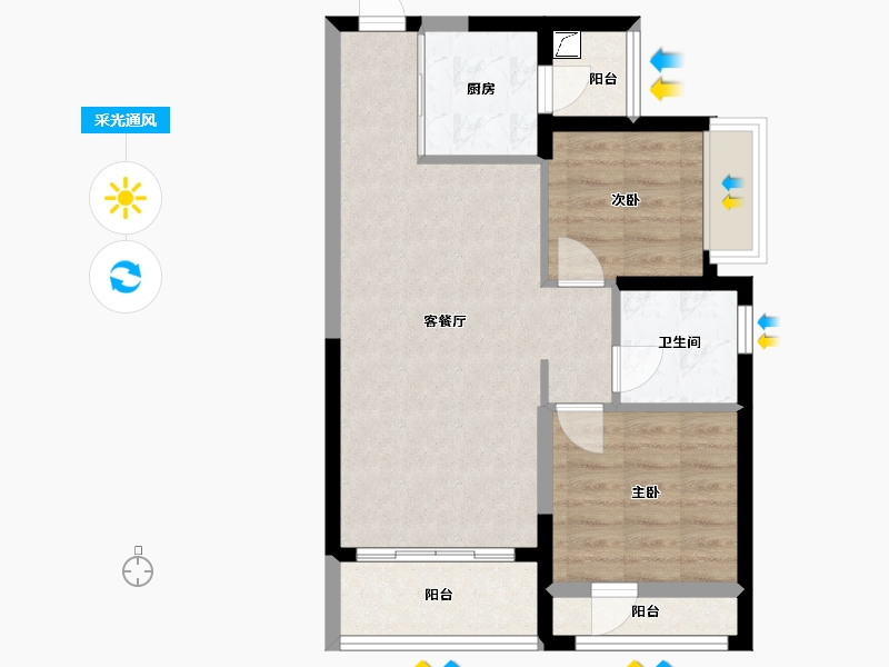 广东省-深圳市-京基御景半山-63.00-户型库-采光通风