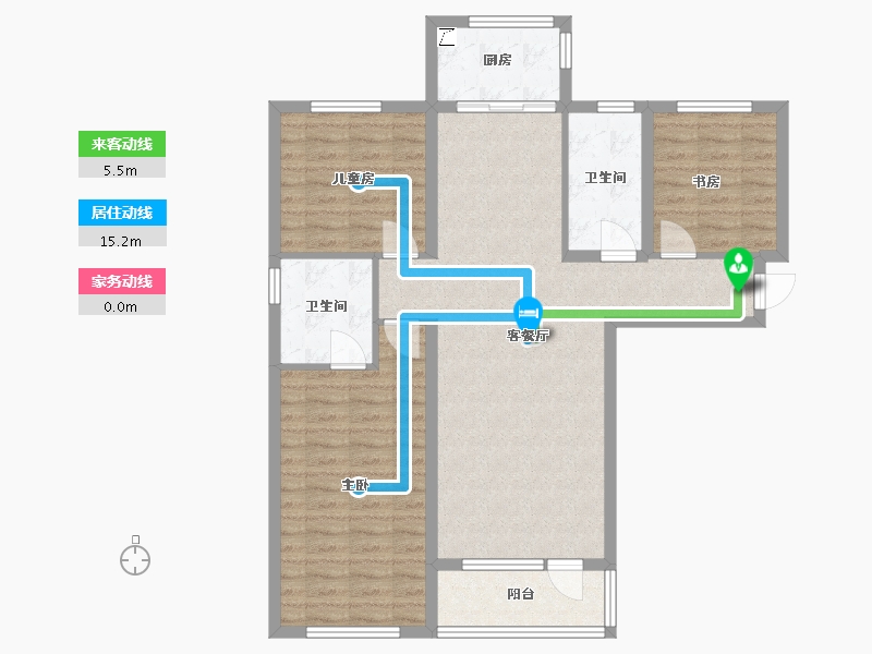 河北省-保定市-德信御府-98.62-户型库-动静线