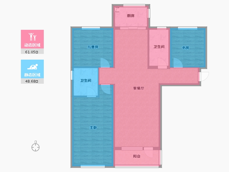 河北省-保定市-德信御府-98.62-户型库-动静分区