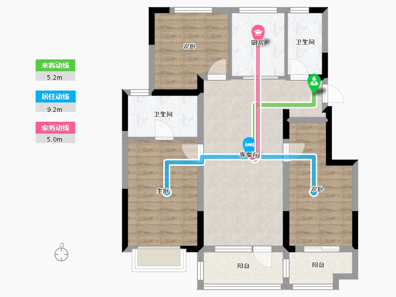 河北省-廊坊市-保利云上-95.00-户型库-动静线