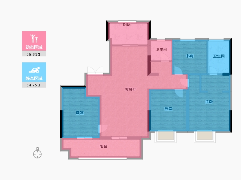 浙江省-金华市-商城苏溪印象-101.00-户型库-动静分区