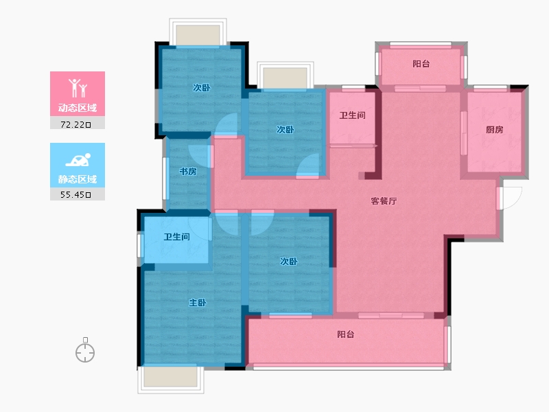 湖南省-湘潭市-大汉龙云台-111.12-户型库-动静分区