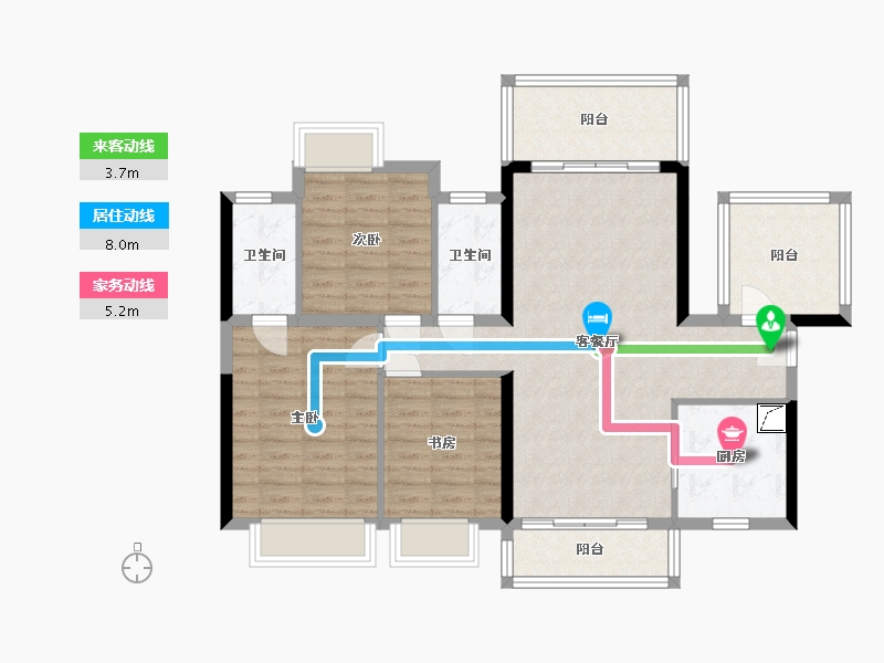 广西壮族自治区-南宁市-龙光玖誉城逸城-110.00-户型库-动静线