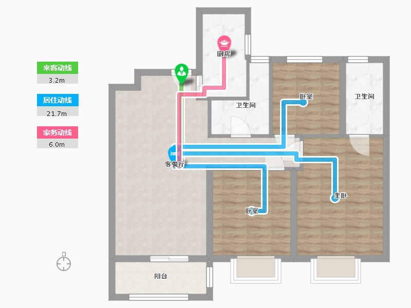 山西省-运城市-五洲芳华-90.47-户型库-动静线