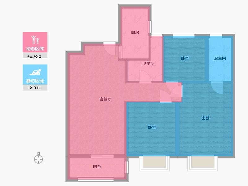 山西省-运城市-五洲芳华-90.47-户型库-动静分区