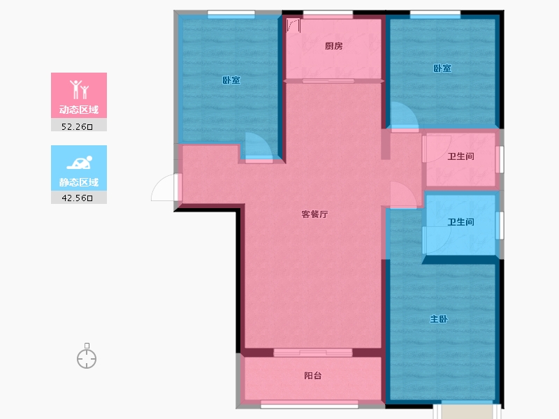 河北省-邢台市-君悦豪庭-95.20-户型库-动静分区