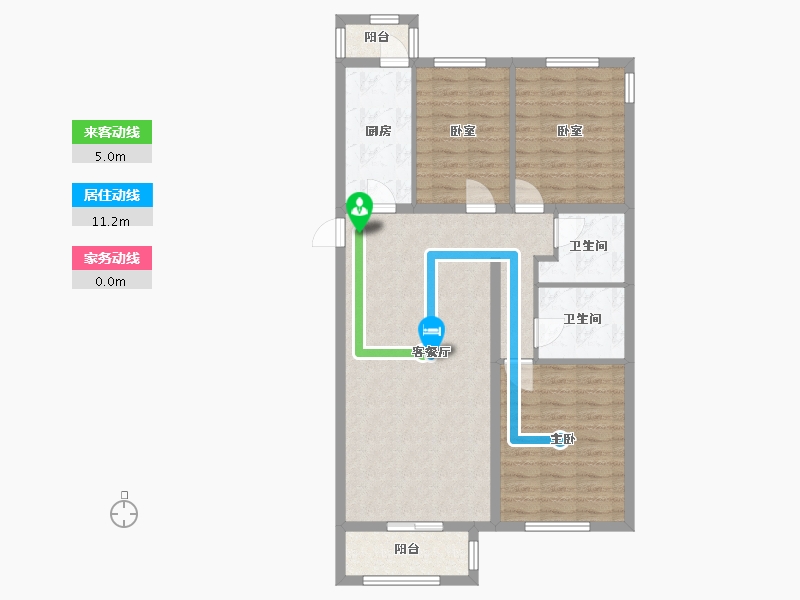 北京-北京市-西马·金润家园-一区-95.00-户型库-动静线