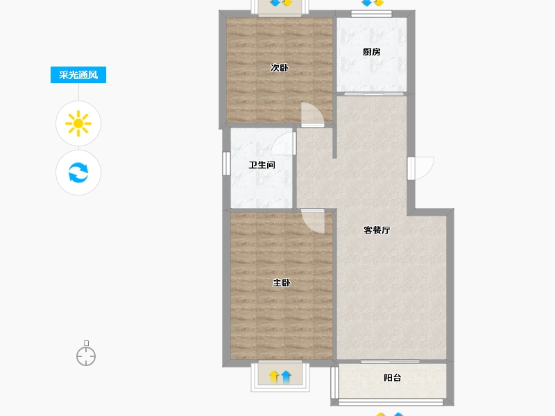 山东省-青岛市-天怡景园-83.18-户型库-采光通风