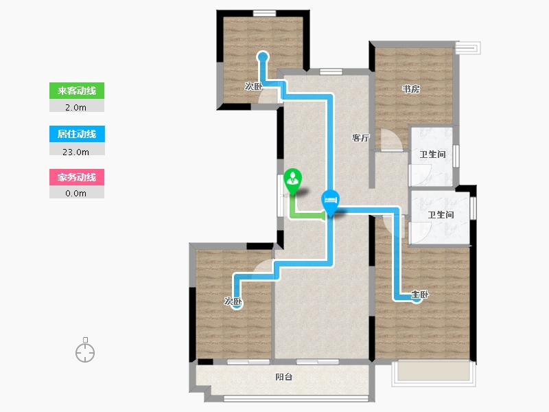 山东省-滨州市-富力城-112.00-户型库-动静线